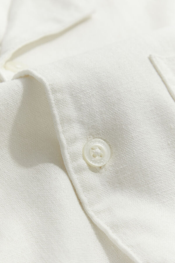 Relax Fit Ecru Retro Shirt 4