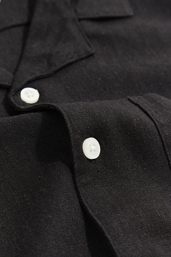 Relax Fit Black Retro Shirt 4