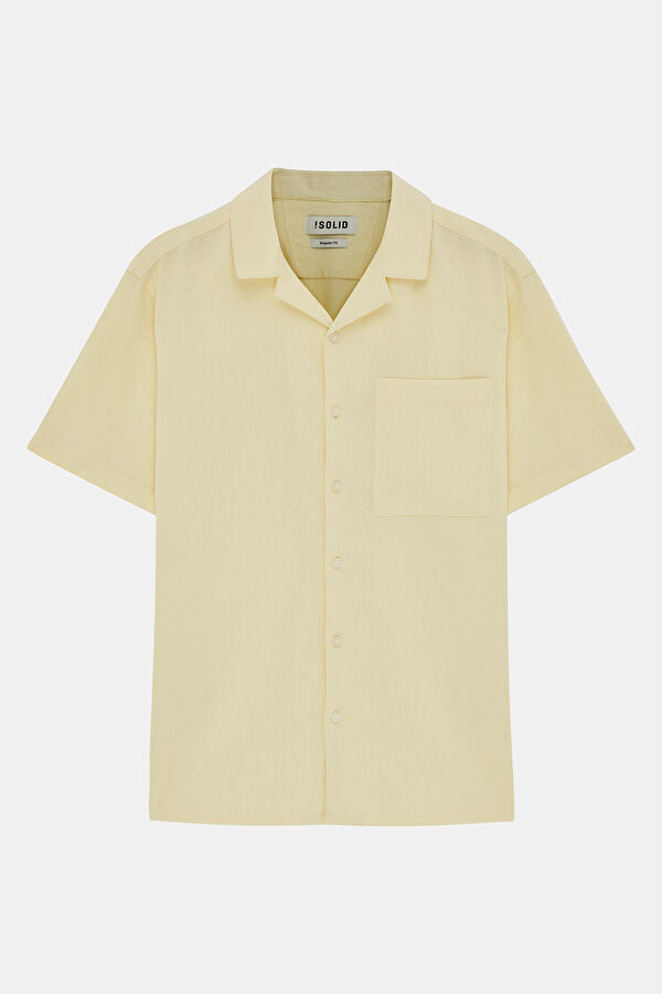 Relax Fit Yellow Retro Men's Shirt