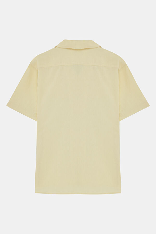 Relax Fit Yellow Retro Men's Shirt 2