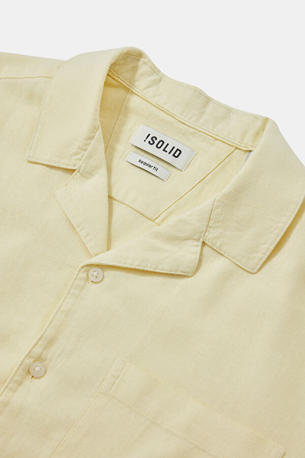 Relax Fit Yellow Retro Men's Shirt 3