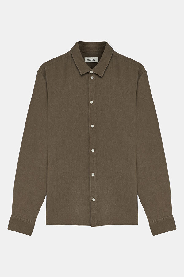 Relax Fit Light Brown Men's Shirt