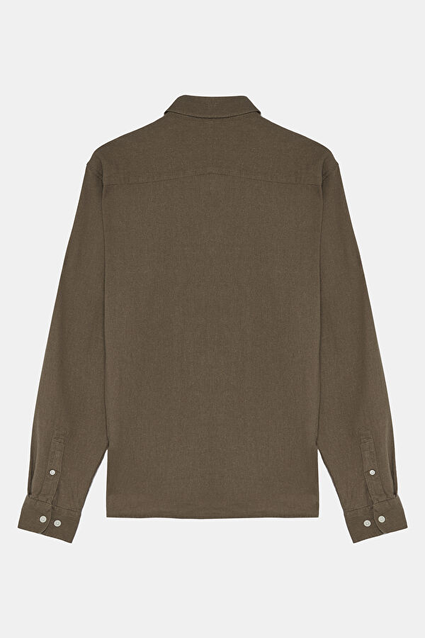 Relax Fit Light Brown Men's Shirt 2