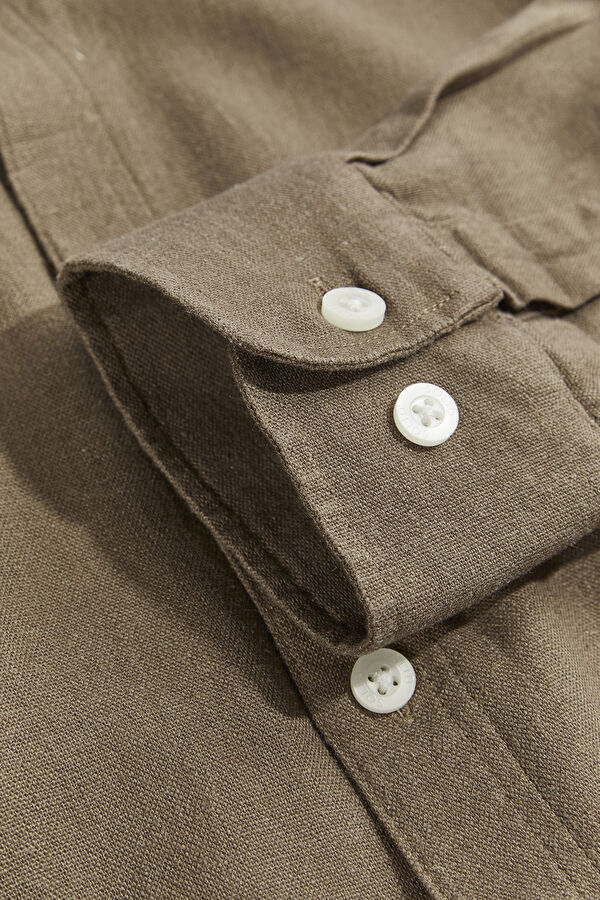 Relax Fit Light Brown Men's Shirt 4