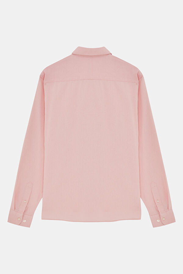 Relax Fit Pink Linen Men's Shirt 2