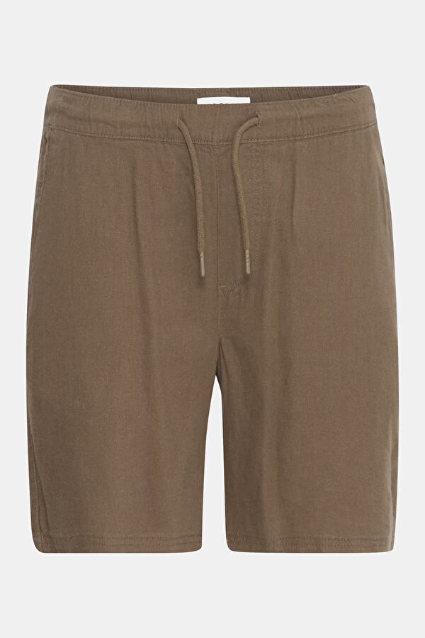 Coffee Linen Viscose Shorts