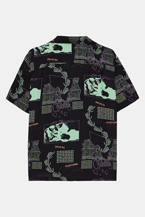 Primitive Oversize Siyah Desenli Gömlek 2
