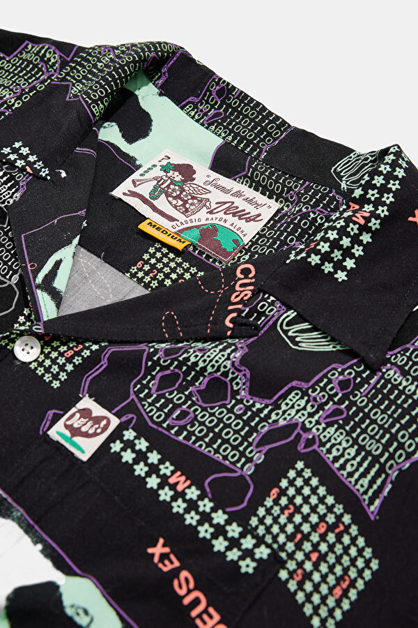 Primitive Oversize Siyah Desenli Gömlek 3