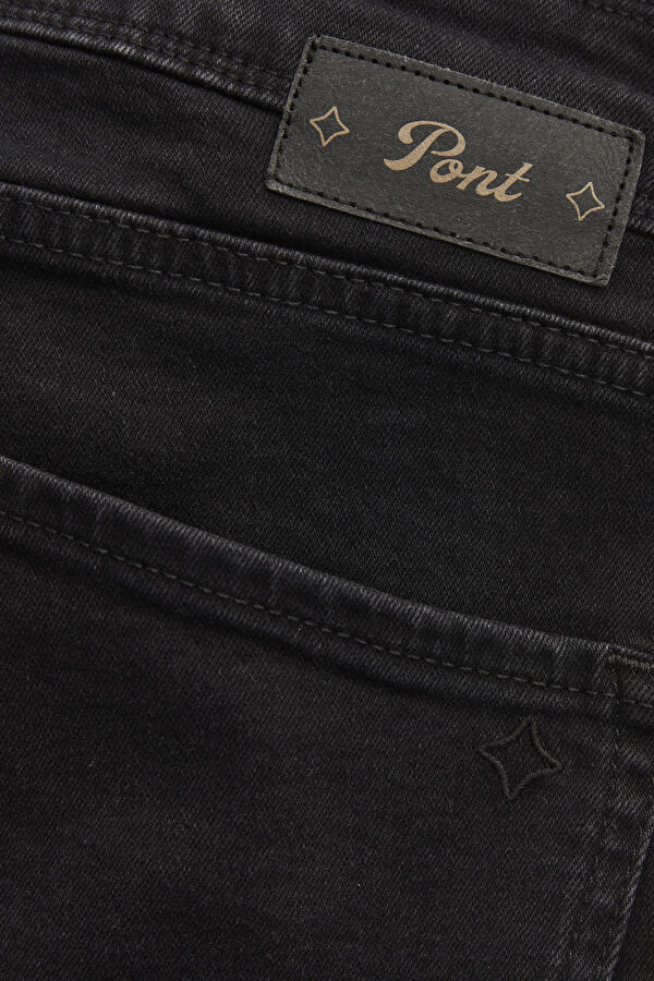 Dar Kalıp Siyah Dar Paça Jean Pantolon 5