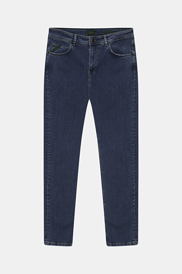 Koyu Mavi Boru Paça Jean Erkek Pantolon