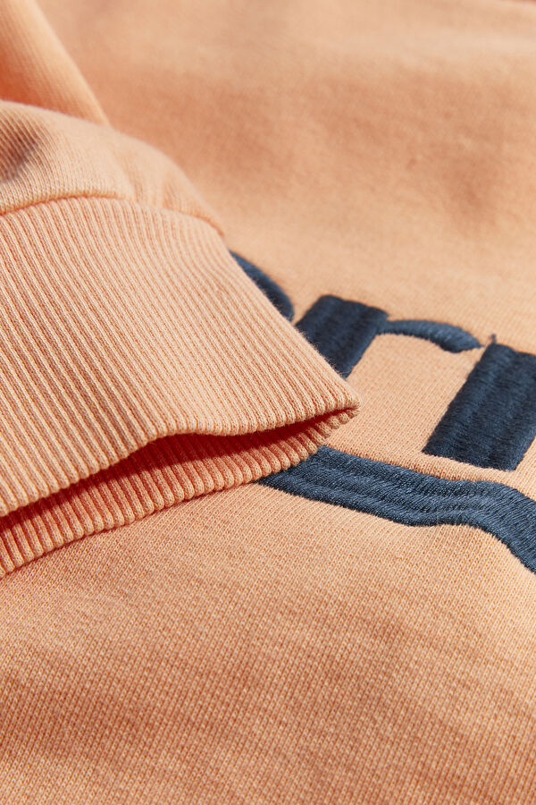 Light Orange Crew Neck Kids Sweatshirt 4