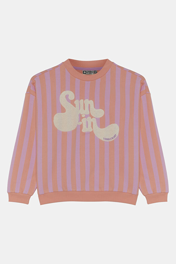 Pink Crew Neck Kids Sweatshirt