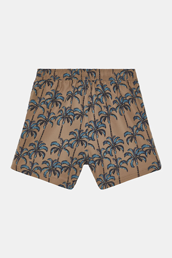 Brown Patterned Kids Swimsuit 2