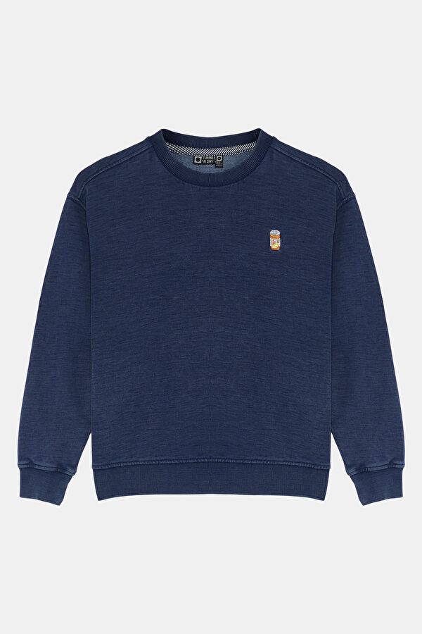 Navy Crew Neck Kids Sweatshirt