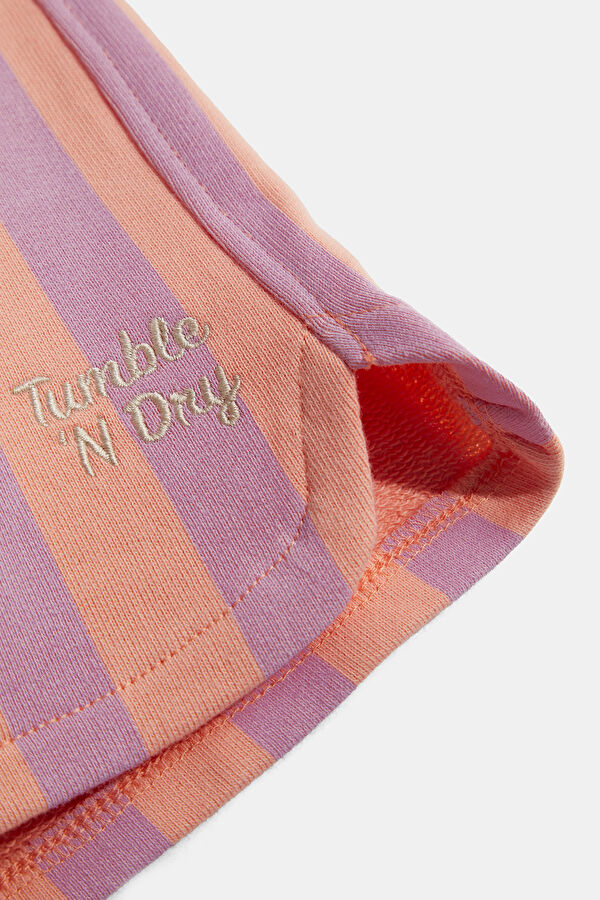 Pink Striped Patterned Kids Shorts 4