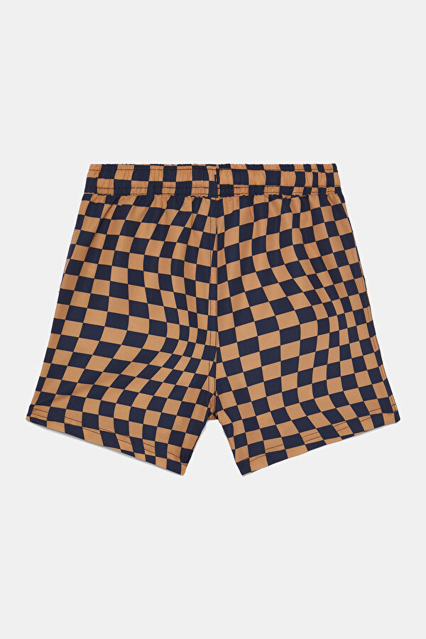 Navy Patterned Kids Swimsuit 2
