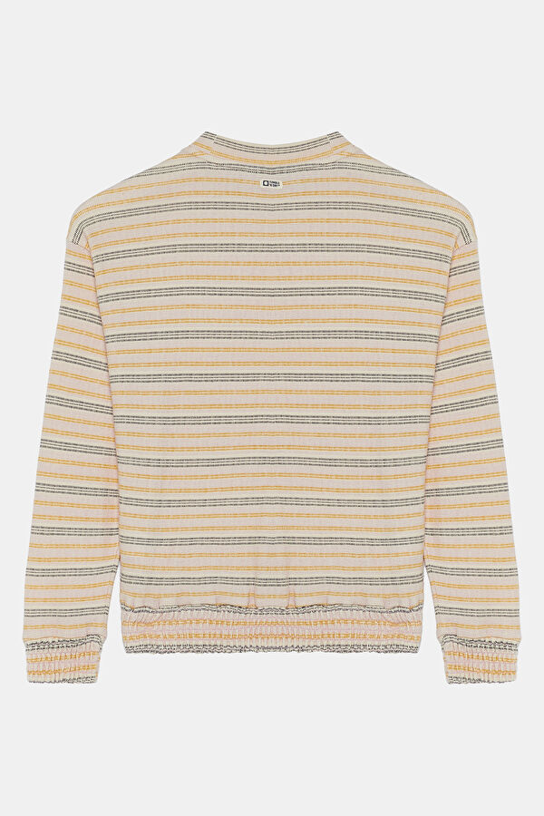 Cream Crew Neck Kids Sweatshirt 2