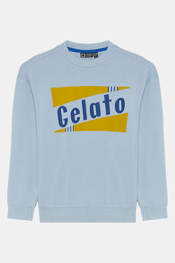 Light Blue Crew Neck Kids Sweatshirt