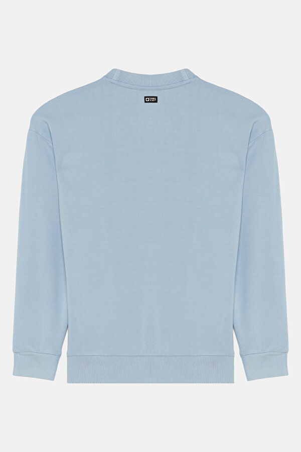 Light Blue Crew Neck Kids Sweatshirt 2