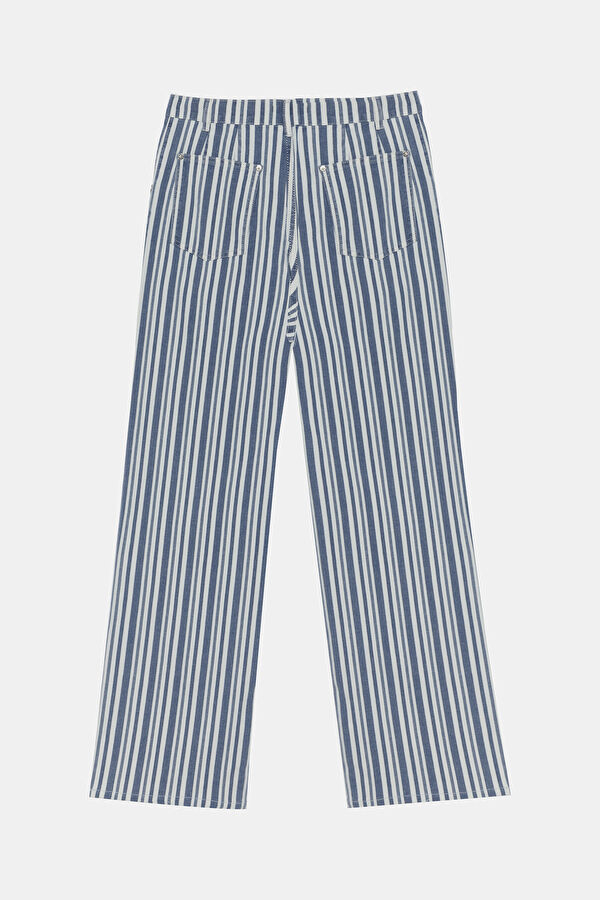 Relax Fit Turquoise Straight Leg Women's Trousers 2
