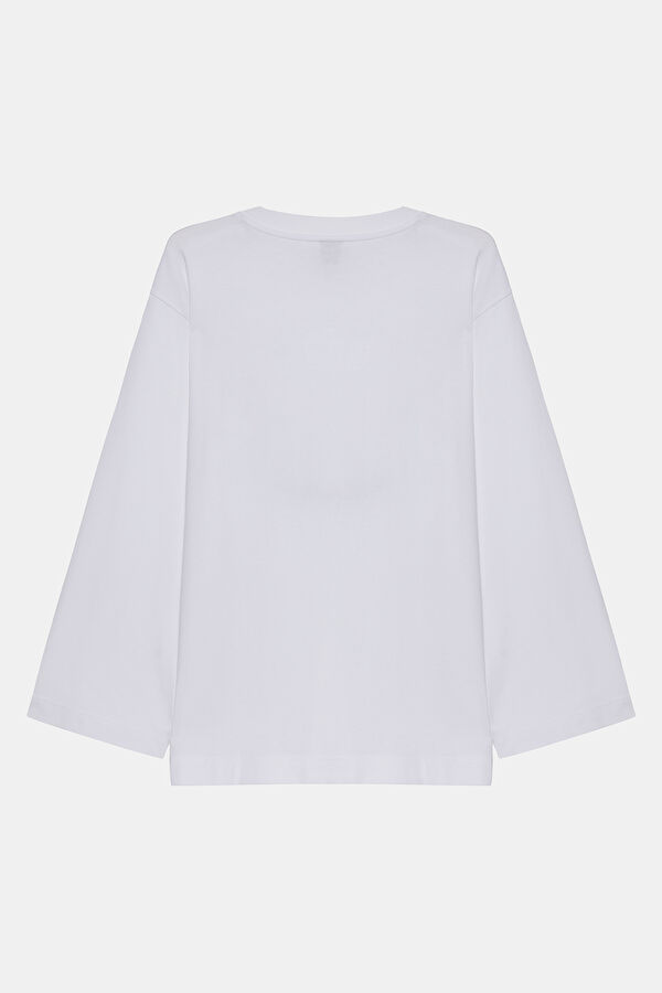 Blue Basic / round neckline Printed Tshirt 2