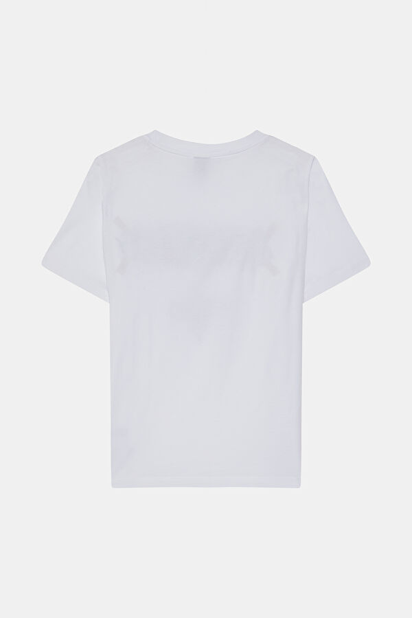 Beyaz O Yaka Kadın T-Shirt 2