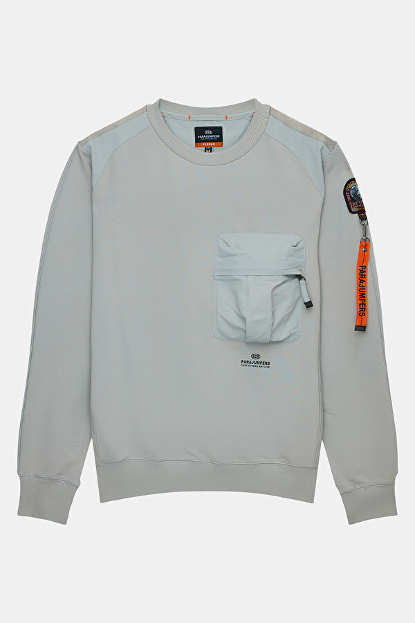 Gri Bisiklet Yaka Sweatshirt 4