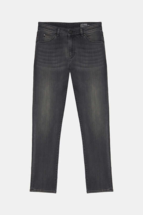 Gri Boru Paça Jean Erkek Pantolon