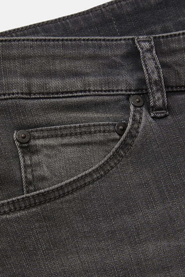 Gri Boru Paça Jean Erkek Pantolon 4
