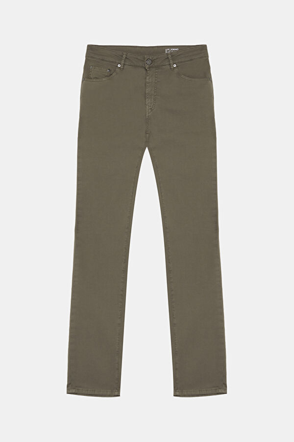 Light Brown Slim-Fit Jeans Men's Trousers