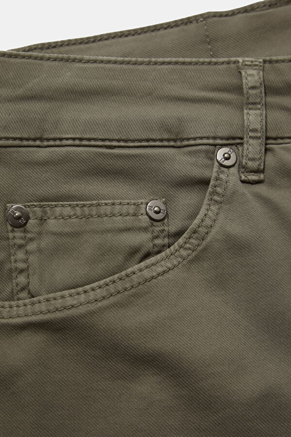Light Brown Slim-Fit Jeans Men's Trousers 4