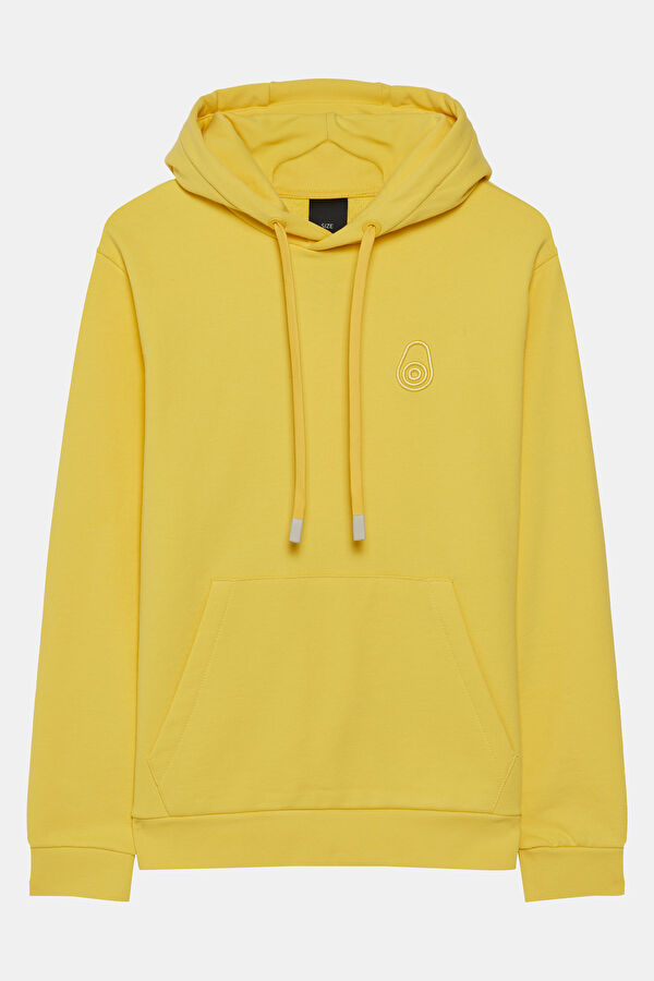 Sarı Kapuşonlu Sweatshirt