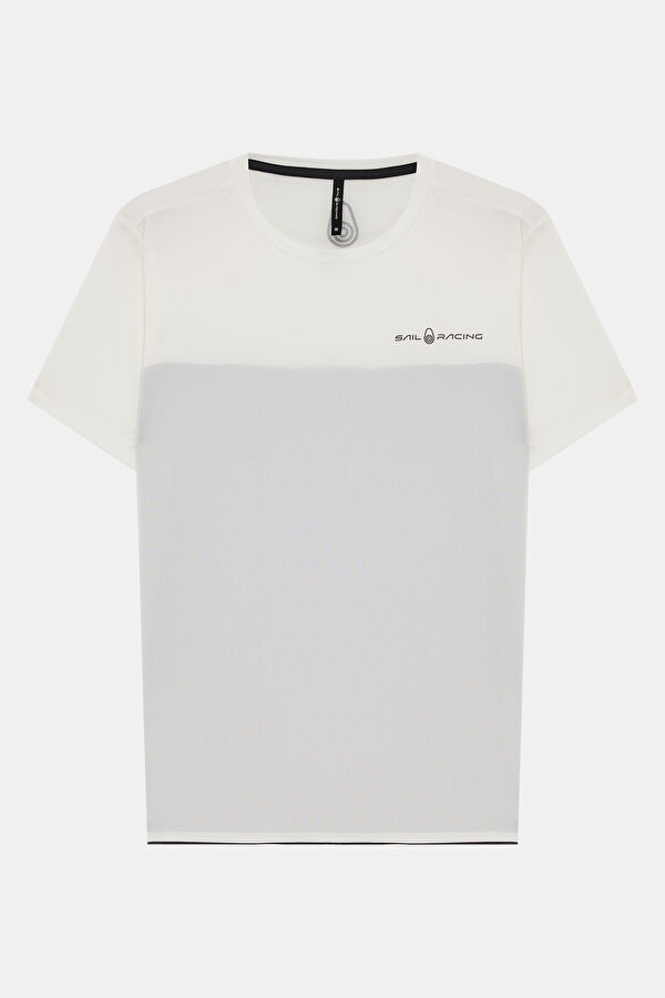 Beyaz Bisiklet Yaka T-Shirt