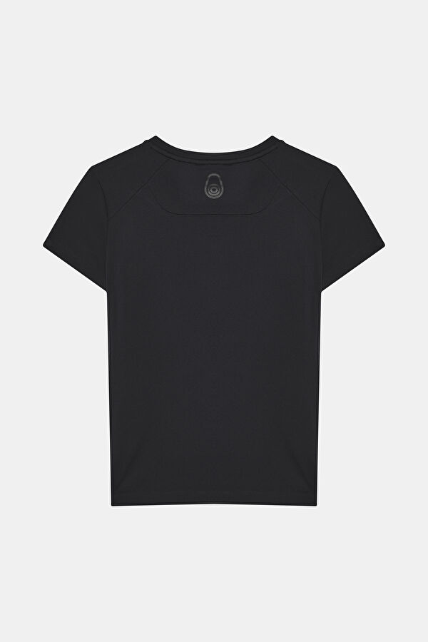 Siyah Bisiklet Yaka T-Shirt 2