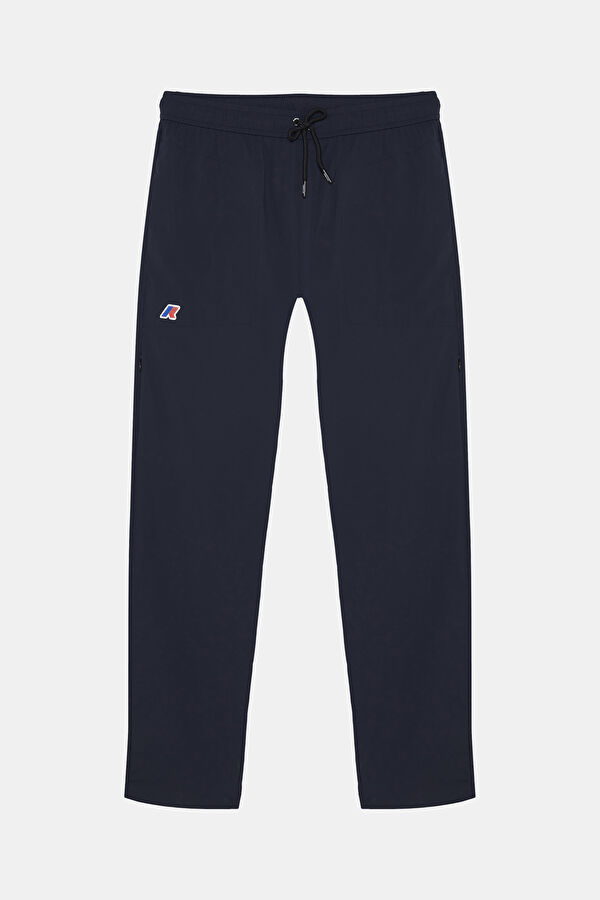 Navy Blue Tube Leg Trousers