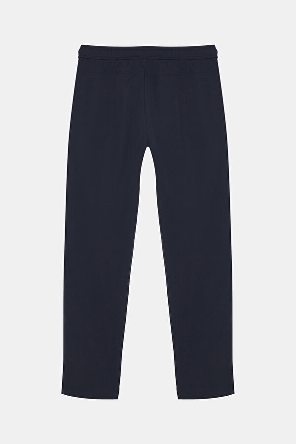 Navy Blue Tube Leg Trousers 2
