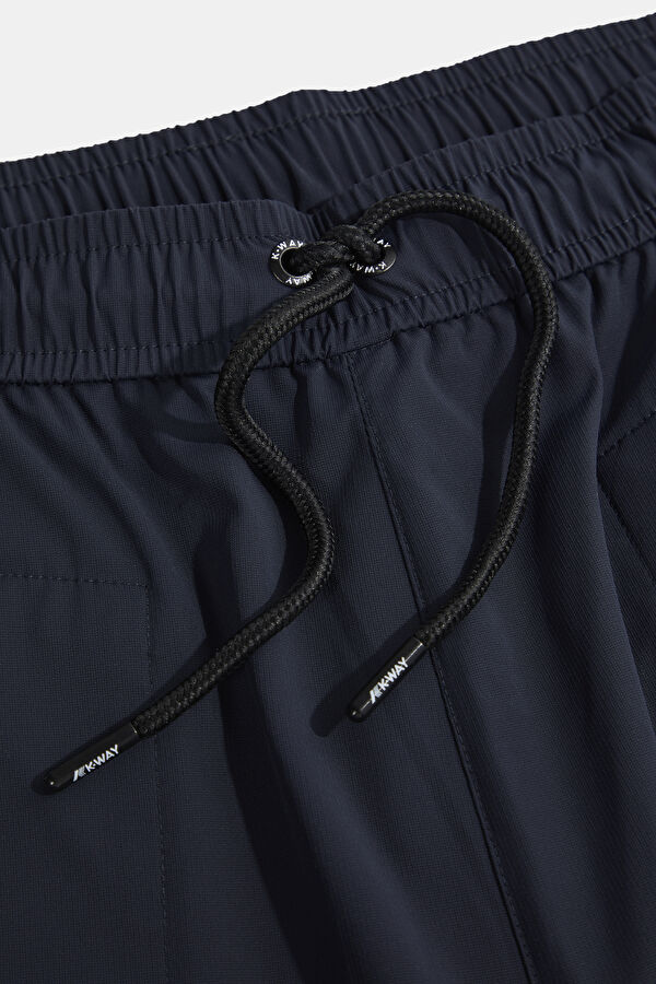 Navy Blue Tube Leg Trousers 3