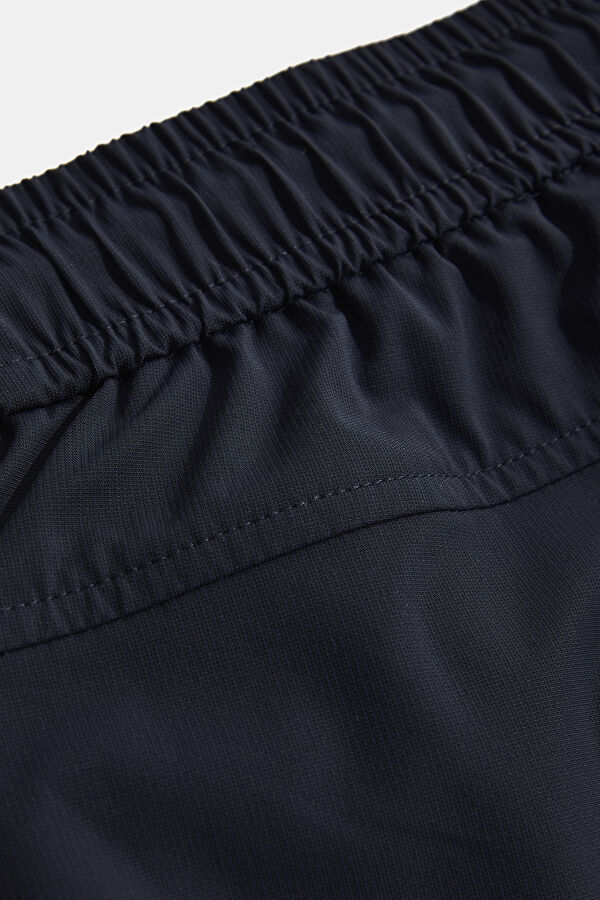 Navy Blue Tube Leg Trousers 4