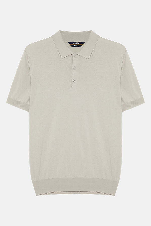 Beige Polo Neck Tshirt