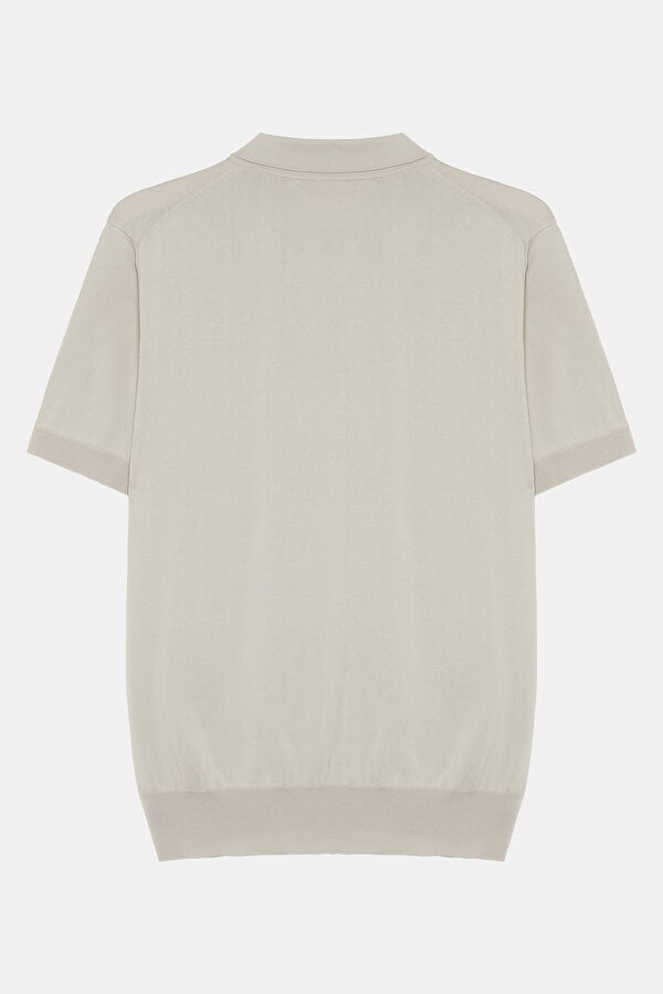 Beige Polo Neck Tshirt 2