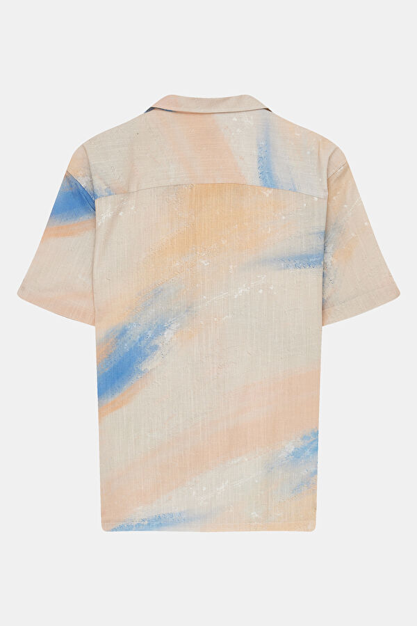 Colorful Patterned Resort Collar Men's Shirt 4