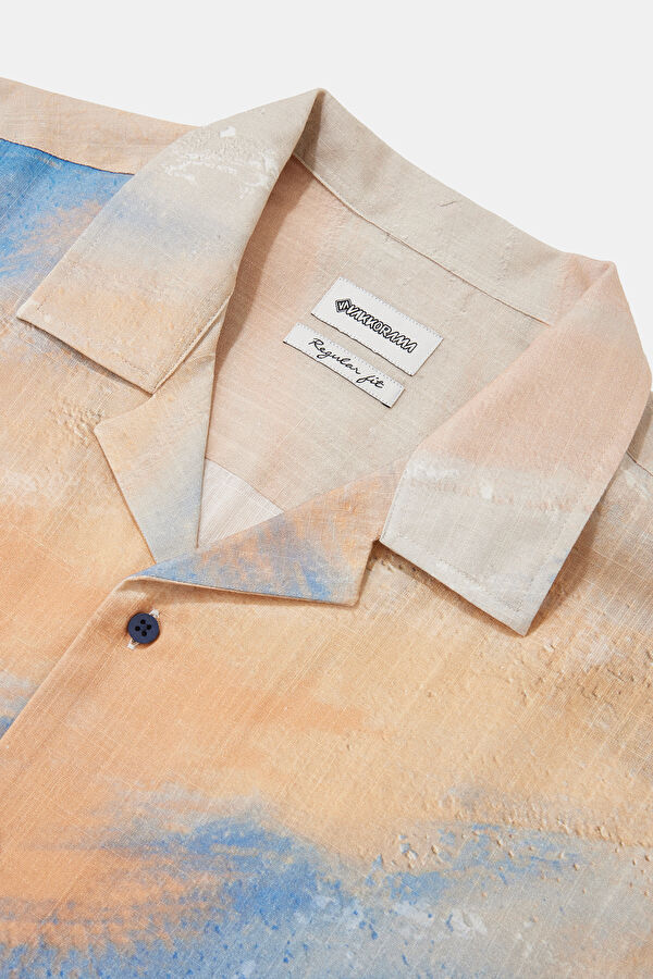 Colorful Patterned Resort Collar Men's Shirt 5