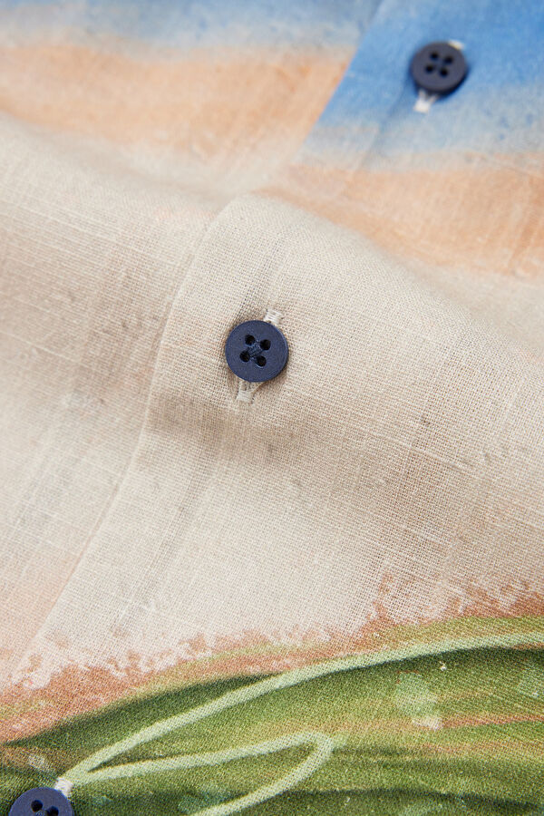 Colorful Patterned Resort Collar Men's Shirt 6