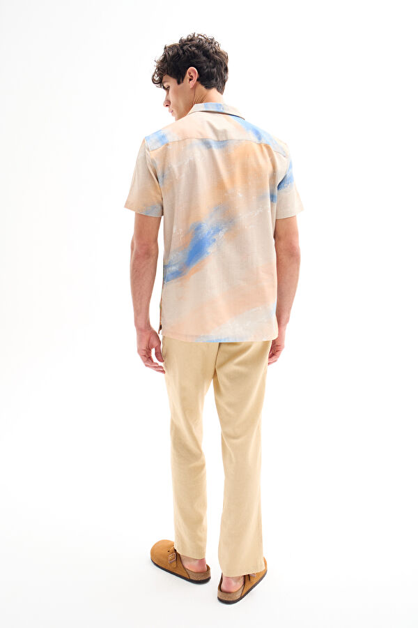 Colorful Patterned Resort Collar Men's Shirt 2