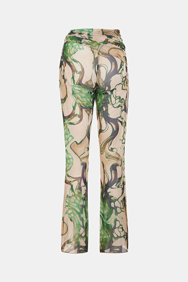 Beige Straight Leg Women's Trousers 2