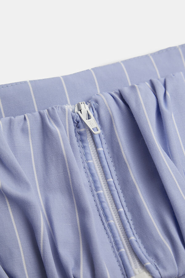 Light Blue Striped Strappy Women's Blouse 7