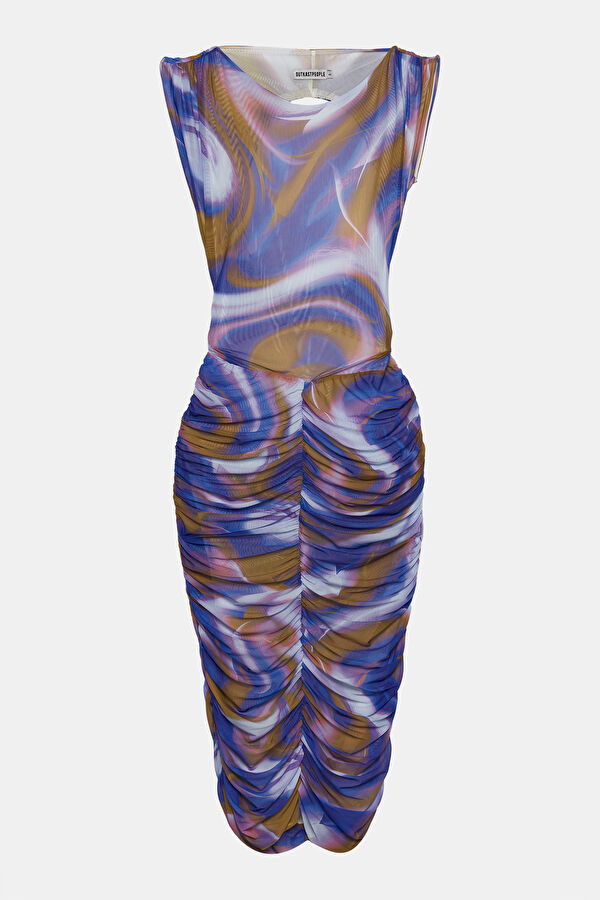 Blue Midi Women's Dress 4