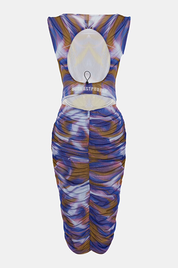 Blue Midi Women's Dress 5