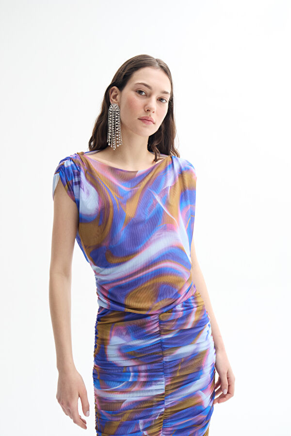 Blue Midi Women's Dress 2