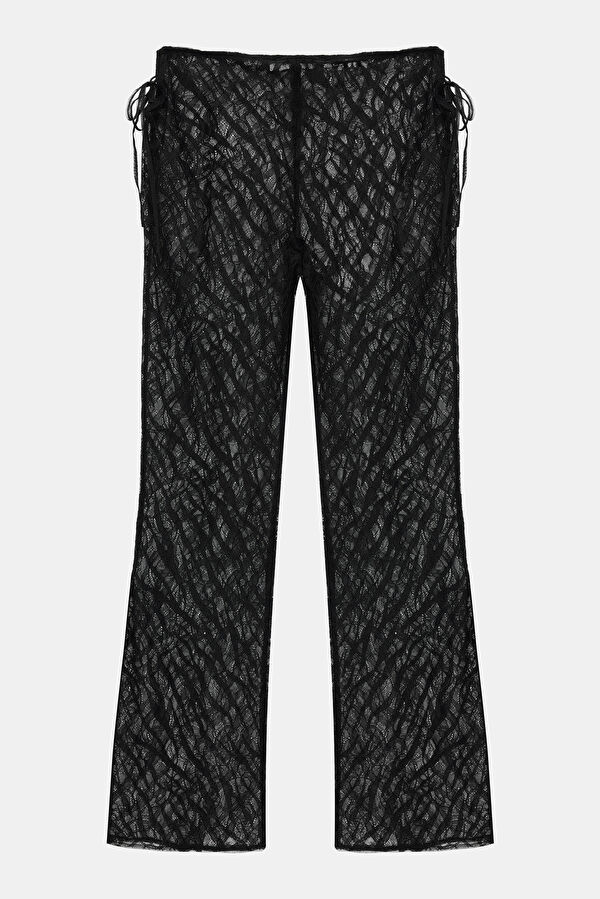 Slim-Fit Black Straight-Leg Pants